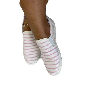 J. Crew Factory Printed Road Trip Canvas Slip-On Sneakers Flats Sz 8H/8.5 NWOB